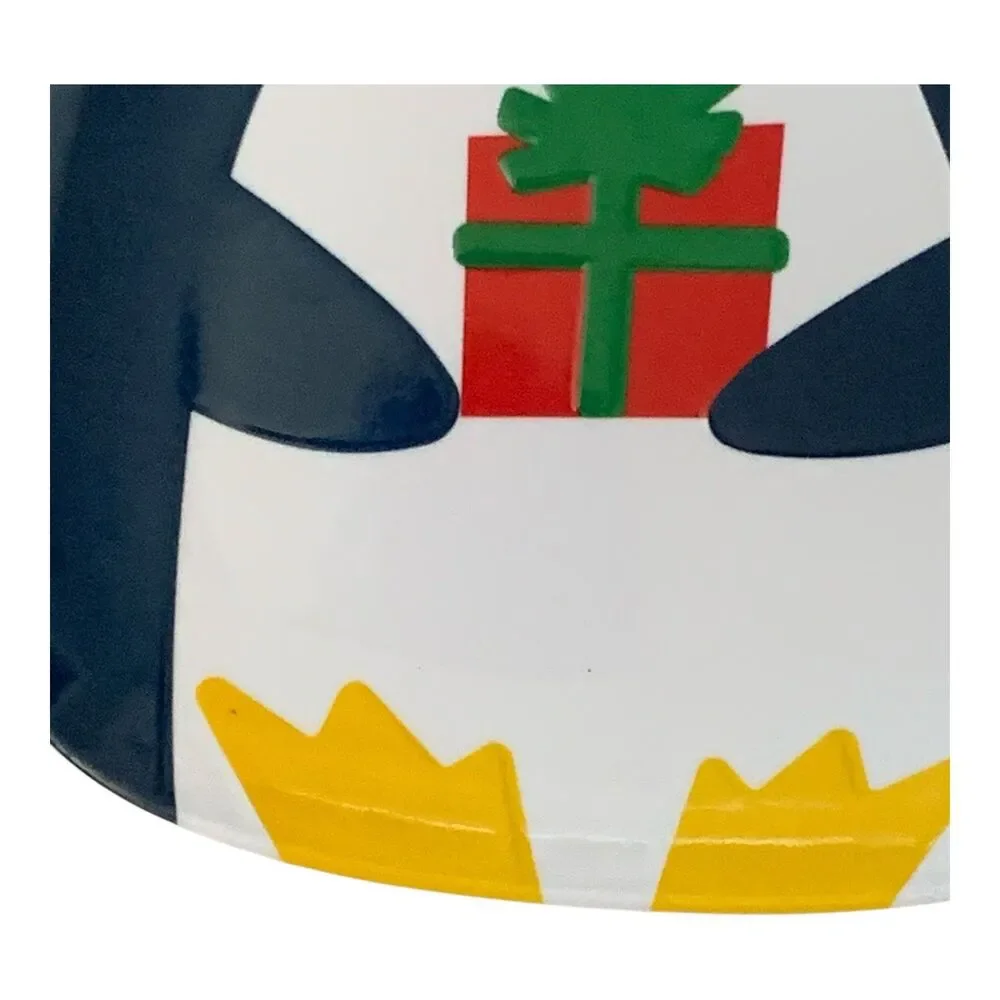 Target Christmas Penguin Holiday 2020 Dinner Plate Platter Blue Melamine TAGS
